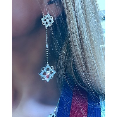 Серьги Гортензия Kojewerly 5197 Серьги Гортензия Kojewerly 5197