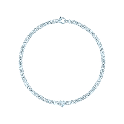 Колье Pave Chains 5mm с камнем HEART серебро 925 by KOJEWELRY™ 21000 Колье Pave Chains 5mm с камнем HEART серебро 925 by KOJEWELRY™ 21000