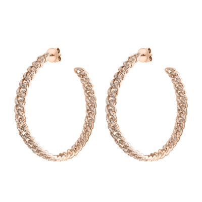 Серьги-обручи PAVE CHAINS серебро 925 KOJEWELRY™ 21720R Серьги-обручи PAVE CHAINS серебро 925 KOJEWELRY™ 21720R
